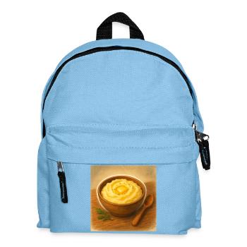 Kartoffelpüree im Topf - Kinder Rucksack - Hellblau - Vorne