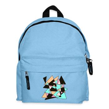 Geometric pastel triangles - Kids' Backpack - light blue - Front
