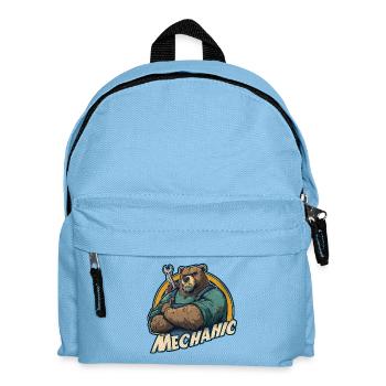 Mechanic Bear Strong Workshop Motif - Kids' Backpack - light blue - Front