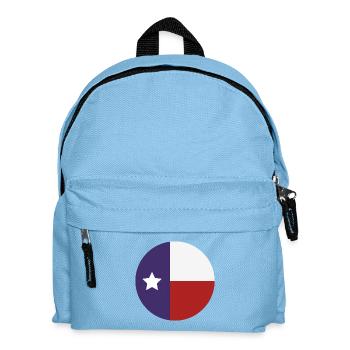 Texas round flag - Kids' Backpack - light blue - Front
