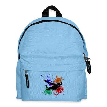 Swimmer Colored Paint Shards - Kids' Backpack - light blue - Front