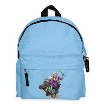 Granny Purple auf Renn-Elektroroller - Kinder Rucksack - Hellblau - Vorne