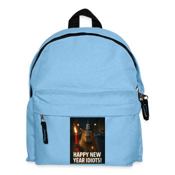 Capybara happy new year idiots - Kinder Rucksack - Hellblau - Vorne