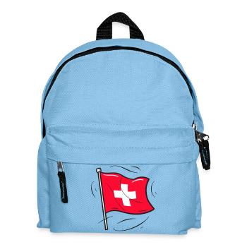 Swiss Flag Patriot Design - Kids' Backpack - light blue - Front
