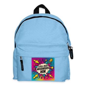 Stell Dich Woanders Hin Popart - Kinder Rucksack - Hellblau - Vorne