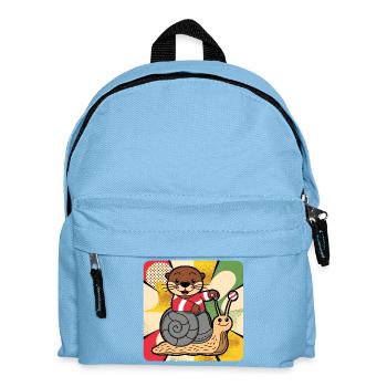 Les loutres en excursion d’escargots - Sac à dos Enfant - bleu clair - Devant