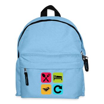Eat Sleep Read Repeat Funny Quote Book - Kids' Backpack - light blue - Front
