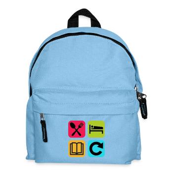 Eat Sleep Read Repeat Funny Quote Book - Kids' Backpack - light blue - Front