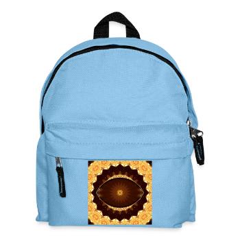 Mandala en or kaléidoscopique - Sac à dos Enfant - bleu clair - Devant