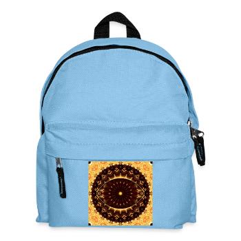 Feuerauge Mandala - Kinder Rucksack - Hellblau - Vorne