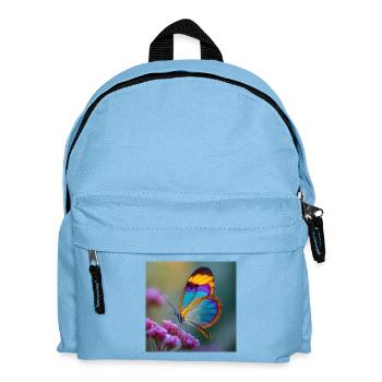 Colorful Fantasy Butterfly Glass Wings - Kids' Backpack - light blue - Front