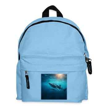 Mère requin-baleine avec bébé nature sous-marine - Sac à dos Enfant - bleu clair - Devant