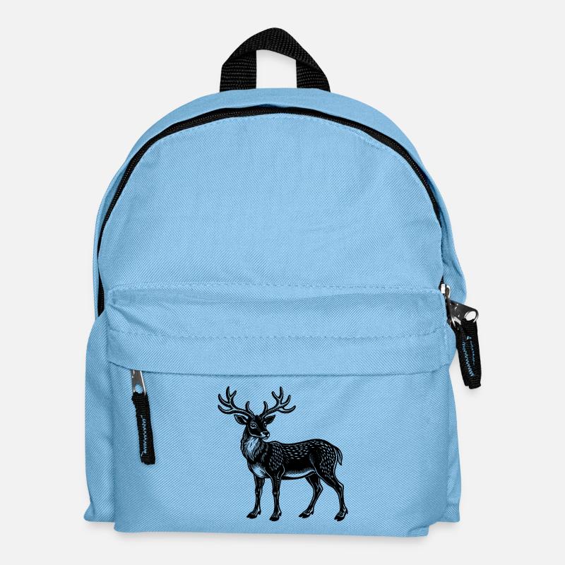 Rentiere - Kinder Rucksack - Hellblau