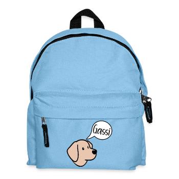 Hunde Gassirunde Hundewelpen Spazieren - Kinder Rucksack - Hellblau - Vorne