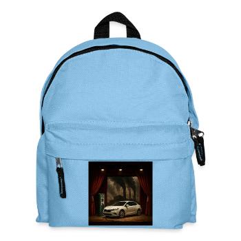Elektroauto auf der Rauchszene - Kinder Rucksack - Hellblau - Vorne