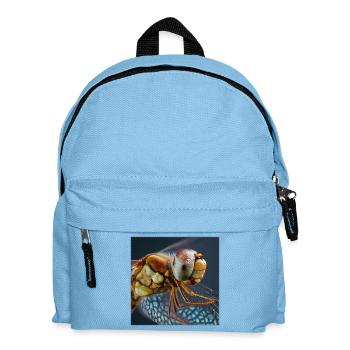 Extreme Dragonflies Macro Portrait Wildlife Graphic - Kids' Backpack - light blue - Front