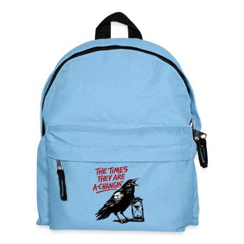 Corbeau et Sablier : Changement de temps - Sac à dos Enfant - bleu clair - Devant