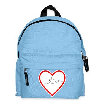 Heart Stork - Kids' Backpack - light blue - Front