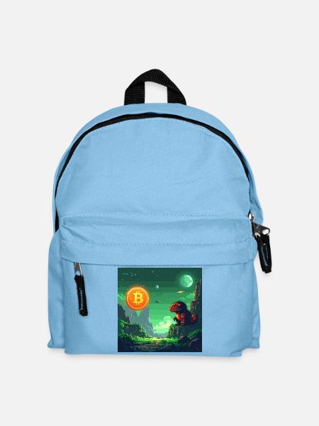 Space Bitcoin Odyssey - Kids' Backpack - light blue