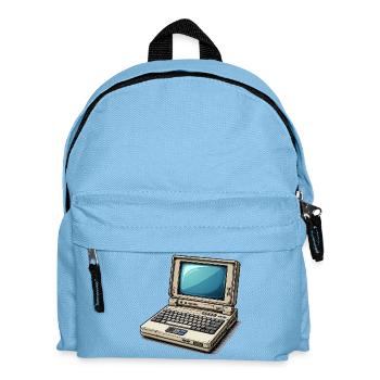 Ordinateur portable rétro Style Illustration - Sac à dos Enfant - bleu clair - Devant