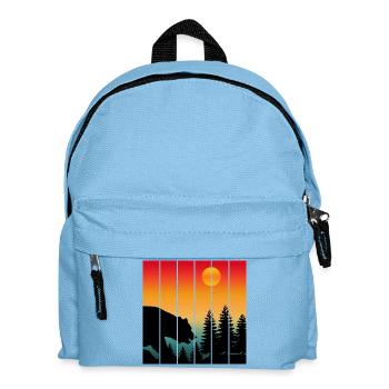 BEAR WILDLIFE SUNSET NATURE - Kids' Backpack - light blue - Front