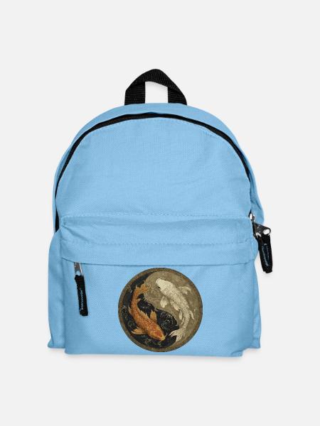 Koi Yin-Yang Medaillon - Kinder Rucksack - Hellblau