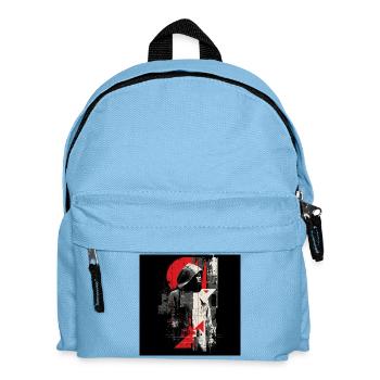 Geometrischer Schatten Hoodie - Kinder Rucksack - Hellblau - Vorne