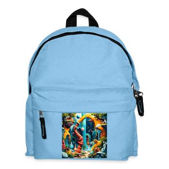 Colorful Dream World Dinosaur - Kids' Backpack - light blue - Front