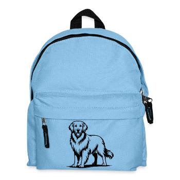 Golden Retriever with Proud Pose - Kids' Backpack - light blue - Front
