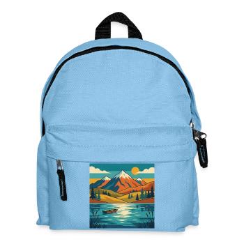 Bergsee-Dämmerung - Kinder Rucksack - Hellblau - Vorne