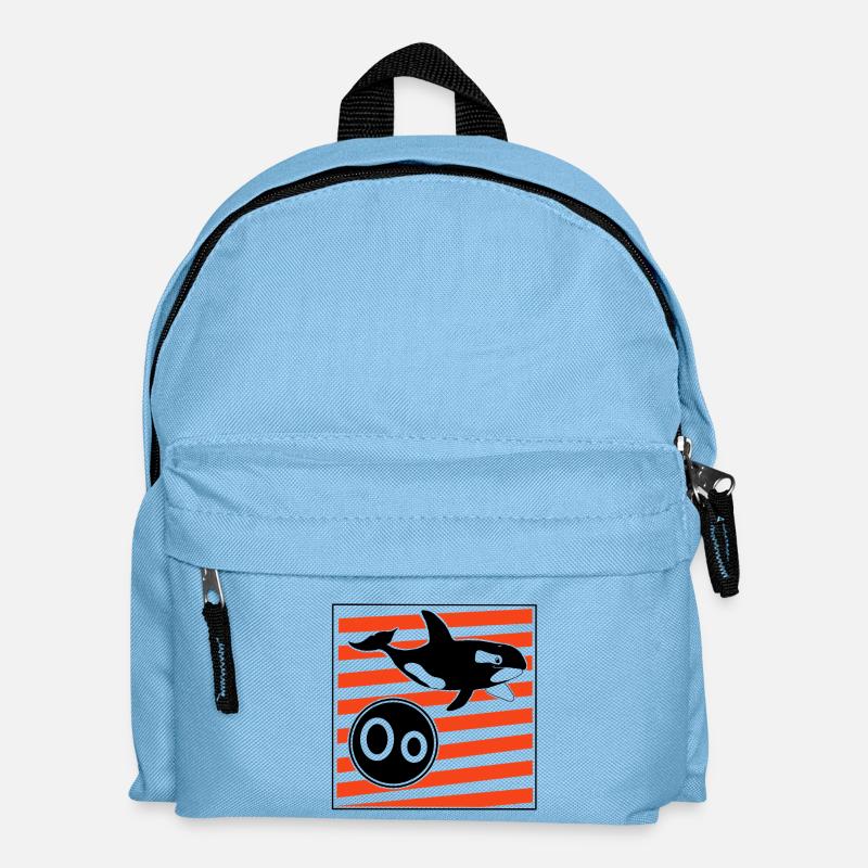 O wie Orca - Kinder Rucksack - Hellblau