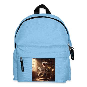 Literary hyena at the salon - Kids' Backpack - light blue - Front