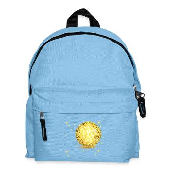 Goldenes Disco-Ball Glanz - Kinder Rucksack - Hellblau - Vorne