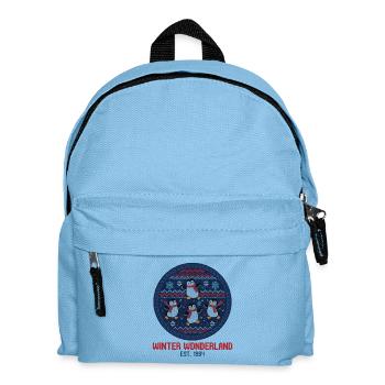 Motif Pays des merveilles hivernaux Pingouins Pays des merveilles hivernaux - Sac à dos Enfant - bleu clair - Devant