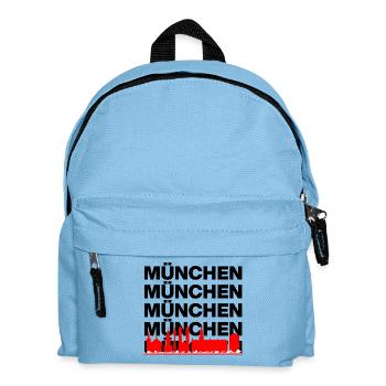 MÜNCHEN SKYLINE MUNICH ROTE STADT SERVUS - Kinder Rucksack - Hellblau - Vorne