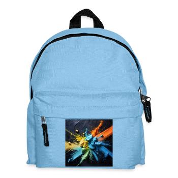 Regenbogenstaub-Explosion - Kinder Rucksack - Hellblau - Vorne