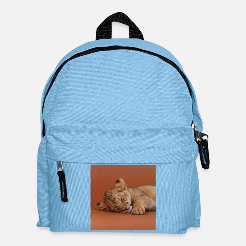 Schlafendes Gepardenjunges - Kinder Rucksack - Hellblau
