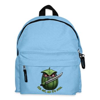 Ninja de la pastèque : Une fin coupée - Sac à dos Enfant - bleu clair - Devant