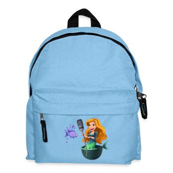 Karaoke mermaid on the net - Kids' Backpack - light blue - Front