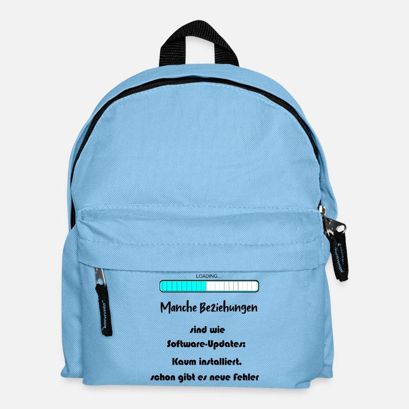 Progress Bar Blue Pattern - Kids' Backpack - light blue