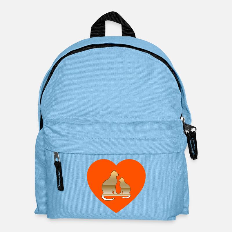 Katze - Kinder Rucksack - Hellblau