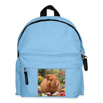 Blumiger Hamstertraum - Kinder Rucksack - Hellblau - Vorne