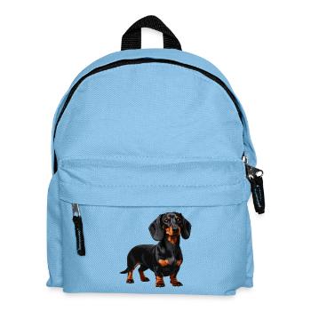 Black & Tan Dachshund - Sausage Dog - Kids' Backpack - light blue - Front