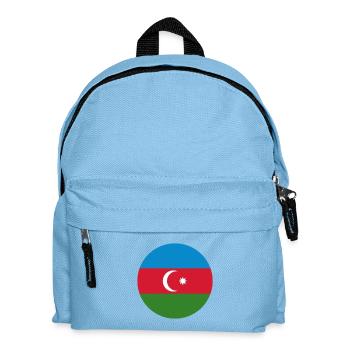 Drapeau rond de l’Azerbaïdjan - Sac à dos Enfant - bleu clair - Devant