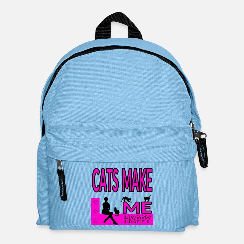 Katzen - Kinder Rucksack - Hellblau