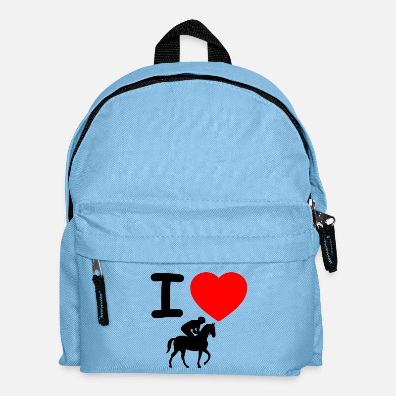 Pferde - Kinder Rucksack - Hellblau