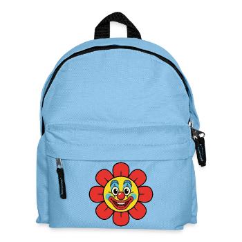 Karneval Clown Blume, Spritzblume Kostüm - Kinder Rucksack - Hellblau - Vorne