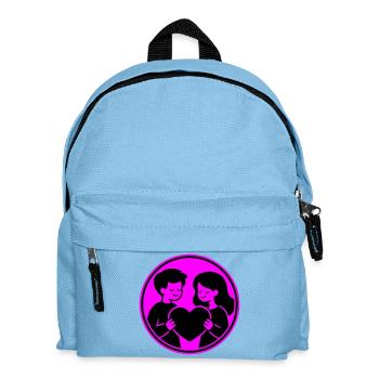 Couple Heart Relationship - Kids' Backpack - light blue - Front