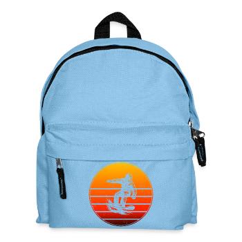 Klares Snowboard Motiv für jeden Tag - Kinder Rucksack - Hellblau - Vorne
