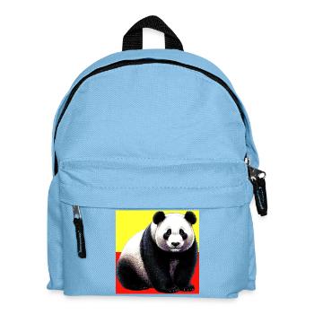 Panda - Kinder Rucksack - Hellblau - Vorne